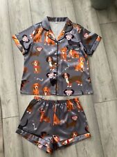 GREY SATIN STYLE DACHSHUND SHORTIE PJ..BRAND NEW..SIZES 12-14 & 14-16 for sale  Shipping to South Africa