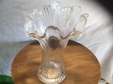 vase glass clear ribbed for sale  Luna Pier
