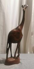 Wooden giraffe figurine for sale  LEEDS