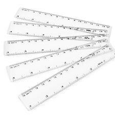 6" Ruler Clear 6 Inch Small Measuring Rulers for School Home Office Plastic 15CM, used for sale  Shipping to South Africa