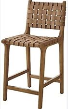 Ball & Cast Kitchen Island Bar Stool Faux Leather Woven Counter Stool with Wood for sale  Shipping to South Africa