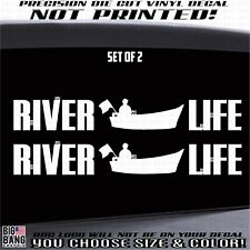 River Life Decal Sticker FISH Boat Fishing Hobby Fisherman Car Truck Window RV for sale  Shipping to South Africa