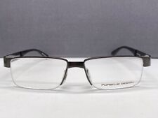 Armações de óculos masculinas Porsche retangulares prata cinza arma P 8142 meio aro comprar usado  Enviando para Brazil