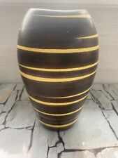 Vintage Ceramic Vase Ornamental Vase Sawa ""Brown Yellow Stiffens"" 238 / 20 ~ 1950/60, used for sale  Shipping to South Africa