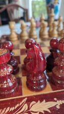 Handmade wooden chess for sale  RYDE