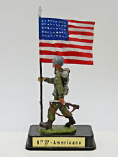 Figurine Collection Alymer Infanterie US Marines Porte Drapeau Metal Soldier d'occasion  Chasseneuil-du-Poitou