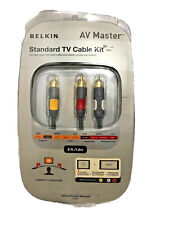 Kit de cabo de TV Belkin AV Master padrão RCA macho cabos de áudio/vídeo 6 pés novo na embalagem  comprar usado  Enviando para Brazil