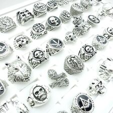 Atacado 50 peças anéis masculinos de caveira esqueleto animais estilos mistos joias da moda feminina comprar usado  Enviando para Brazil
