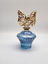 Vintage Italian Florentine Glass Perfume Bottle Hand Painted Blue 24 Karat Gold for sale  Shipping to South Africa