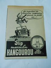 Publicité 1952 slip d'occasion  La Verpillière