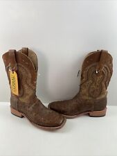 Used, NWOB Corral ORIX Ostrich Overlay & Embroidery Square Toe Western Boots Mens 9.5D for sale  Shipping to South Africa