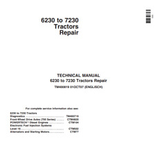 Manual de serviço técnico para trator John Deere 6230 6330 6430 7130 7230 - TM400819 comprar usado  Enviando para Brazil