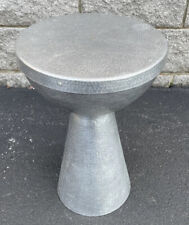 Vintage 1950's-60's MCM Hammered Alumínio Bongo Drum Side Table 18" X 12 1/4" comprar usado  Enviando para Brazil