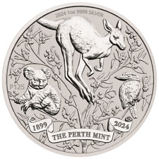Moneda de plata BU 2024 Australia The Perth Mint 125 aniversario 1 oz segunda mano  Embacar hacia Argentina