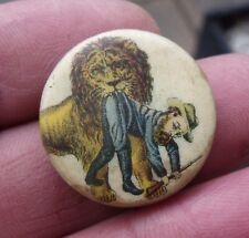 Used, A BOER WAR PATRIOTIC TIN BADGE, BRITISH LION, BOER IN MOUTH. for sale  Shipping to South Africa