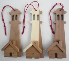 "Figura de faro de madera de cedro aromático 3 ambientadores de armario colgante adorno 5", usado segunda mano  Embacar hacia Mexico