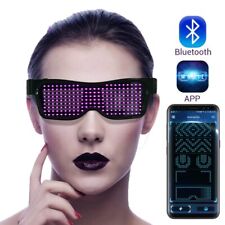 Bluetooth Led Glasses APP Control Luminous Glasses Electric Syllables EyeGlasses, used for sale  Shipping to South Africa
