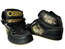 Osiris Men 9.5 BRONX Boombox Black and Gold Skater Shoes Sneakers, used for sale  Shipping to South Africa