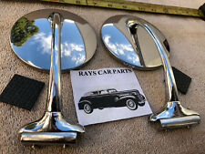 NEW SET 37 39 48 54 4 INCH ROUND RIGHT AND LEFT VINTAGE STYLE SIDE VIEW MIRRORS for sale  Shipping to South Africa
