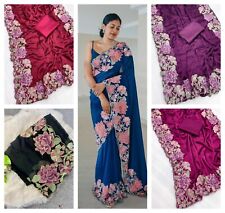PAKISTANI ETHNIC SAREE DESIGNER WEDDING BLOUSE PARTY WEAR BOLLYWOOD INDIAN SARI for sale  Shipping to South Africa