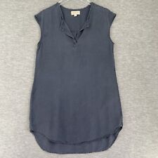 Usado, Vestido de pano e pedra pequeno feminino camisa azul sem mangas gola V pulôver comprar usado  Enviando para Brazil