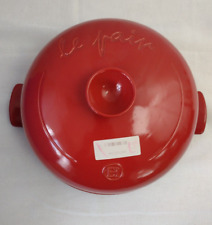 Le Pain Bread Cloche, Emile Henry, 28 cm, Red, Ceramic., used for sale  Shipping to South Africa
