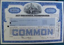 Certificado de acciones de ACF Industries, Inc. 50 acciones. Payee Securities Settlement Co segunda mano  Embacar hacia Argentina