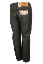 Jeans Levis 501 encolher para caber botão mosca perna reta cor preto rígido 0226 comprar usado  Enviando para Brazil