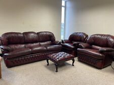 Oxblood chesterfield leather for sale  THORNTON-CLEVELEYS