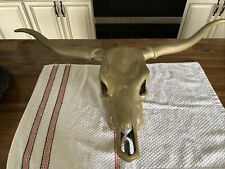 Brass longhorn skull for sale  Maple Hill