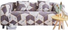 ENZER Stretch Sofa Cover 3 Seater - Printed Elastic Polyester Spandex, Marble for sale  Shipping to South Africa