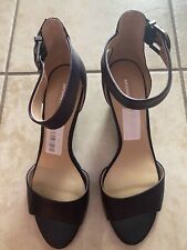 New woman’s Antonio Melani Navy Open Toe Wedge Shoes Size 10 for sale  Shipping to South Africa
