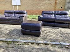 Piece leather sofa for sale  STEVENAGE
