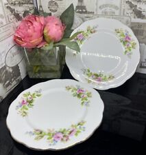 Royal Albert Moss Rose Tea Side Plates Pair Two Bone China English Replacement for sale  Shipping to South Africa