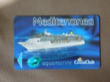 Magnetic Cabine Card used COSTA MEDITERRANEA / Aquamarine  2012 comprar usado  Enviando para Brazil
