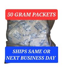 4 Pack 50 Gram Silica Gel Desiccant Packets Packs Moisture Absorber Damp Drying for sale  Shipping to South Africa