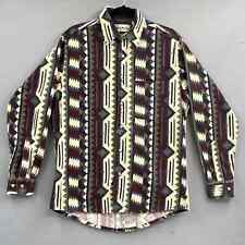 Vtg Gander Mountain Aztec Western Flannel Shacket Shirt Mens M Multicolor Navajo for sale  Shipping to South Africa