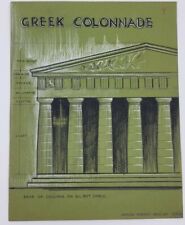 VINTAGE 1960S ORIGINAL ARCHITECTURAL ARTWORK ALL HAND DRAWN GREEK COLONNADE for sale  Shipping to South Africa