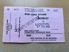 Ticket 1985 burnley for sale  DUNMOW