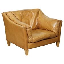 Usado, ARMCHAiR de cuero bronceado halo compacto y muy cómodo precio de venta sugerido por el fabricante £1300 segunda mano  Embacar hacia Argentina