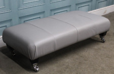 PARKER KNOLL WINCHESTER LARGE BENCH, FOOTSTOOL IN ROMA STEEL LEATHER (1237) for sale  Shipping to South Africa