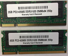 4GB 2x 2GB PC2-4200 Laptop Memory RAM DDR2 533 SODIMM Acer Dell Lenovo HP for sale  Shipping to South Africa