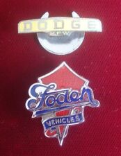 CAR / LORRY ENAMEL BADGES - FODEN VEHICLES by J R RAY  & DODGE by MILLER, used for sale  HALESOWEN