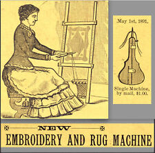 Merchant & Hagers Embroidering & Rug Machine 1890's Sewing Needle MI Trade Card for sale  Shipping to South Africa