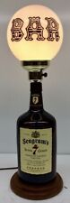 Lámpara de mesa barra de whisky de 7 coronas de colección Seagram's - artículo de cueva genial para hombre - ¡funciona! segunda mano  Embacar hacia Argentina