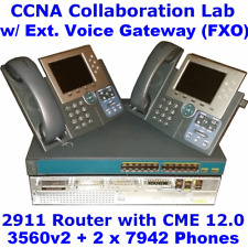 Cisco CCNA CCNP Voice Lab Collaboration Lab 2911 Router CME 12.0 FXO 3560v2 7942 for sale  Shipping to South Africa
