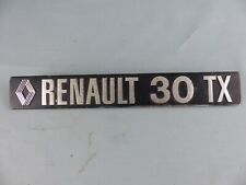 RENAULT 30 TX ancien emblème logo sigle insigne monogramme calandre coffre alu, occasion d'occasion  Alsting