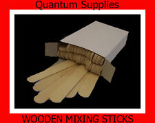 50 WOODEN MIXING STICKS - FOR FIBREGLASS moulds RESIN  GRP WORK / etc for sale  Shipping to South Africa