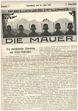 Feldzeitung mauer 1917 gebraucht kaufen  Neugersdorf