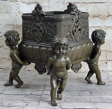Quatro esculturas idênticas de bronze plantador Puti menino por Joseph Cheret decoração elenco quente comprar usado  Enviando para Brazil